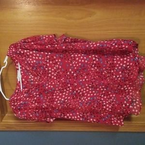 Stitchfix fun2fun red floral shirt.Size 1X.